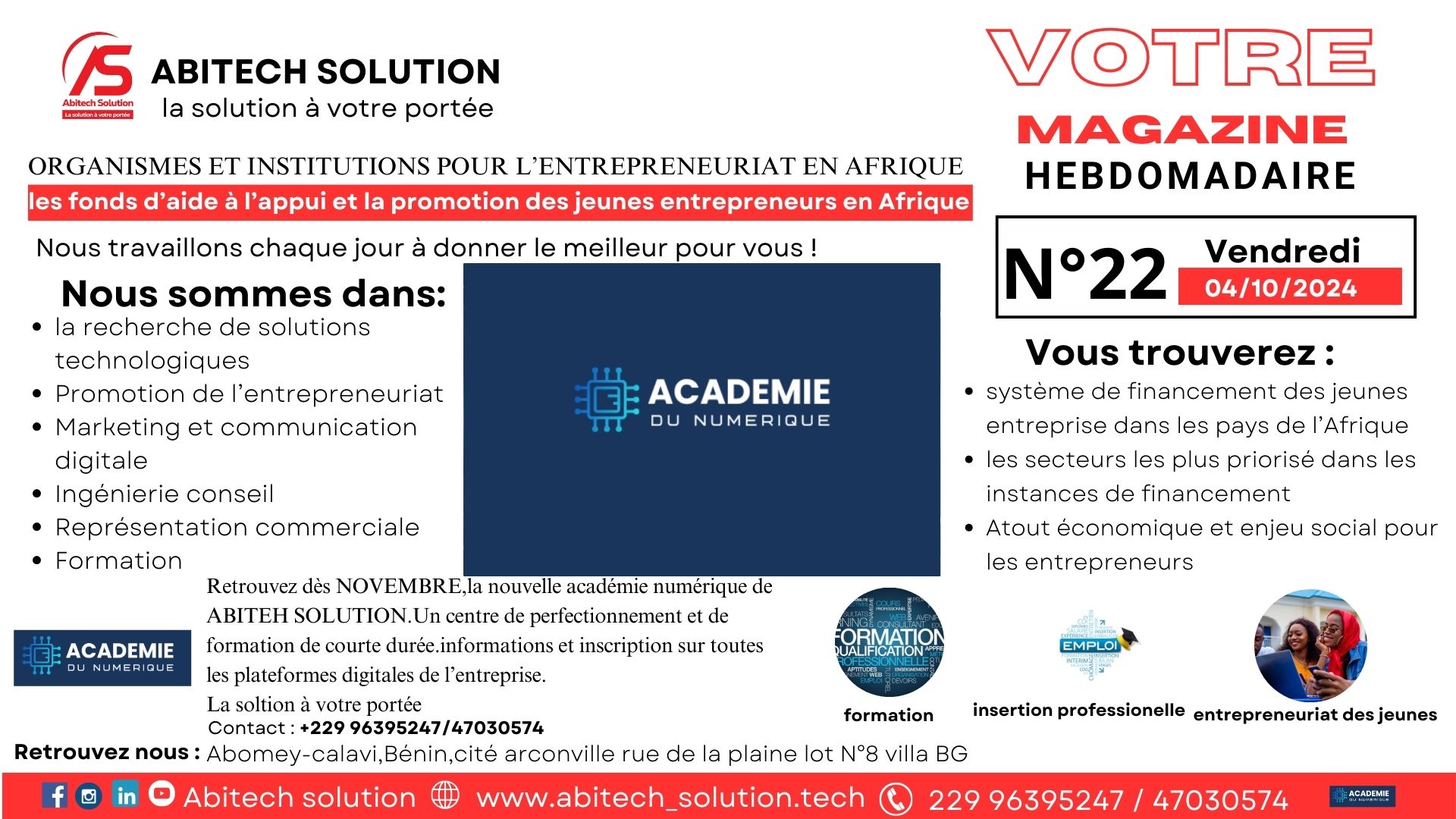 ORGANISMES ET INSTITUTIONS POUR L'ENTREPRENEURIAT EN AFRIQUE